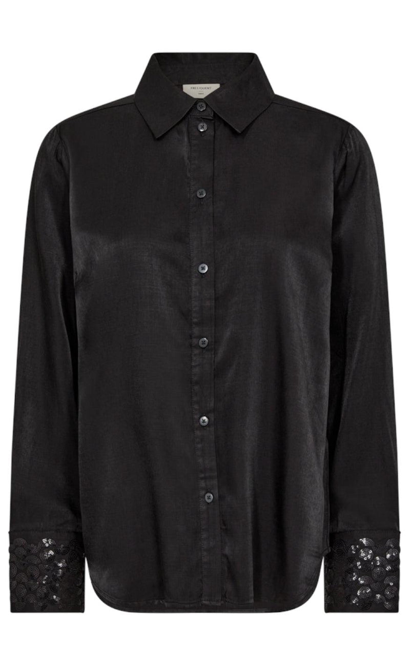 Freequent Skjorte - Bleen - Black