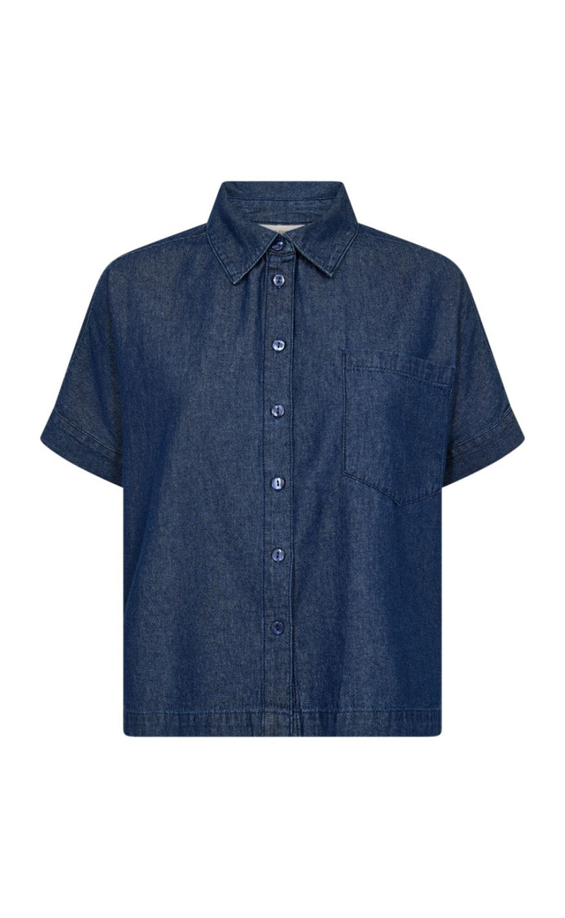 Freequent Skjorte - Esronda - Dark Blue Denim