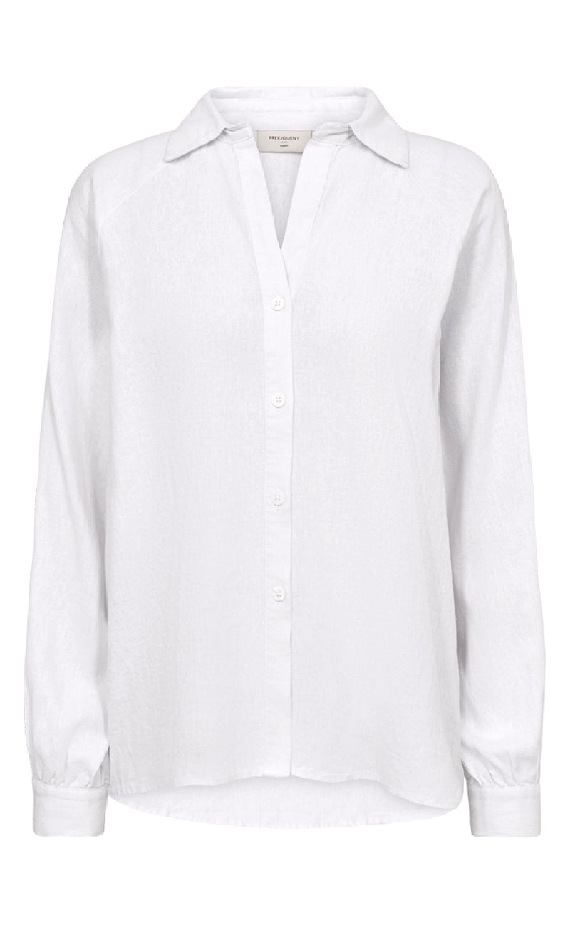 Freequent Skjorte - Lava L/S - Brilliant White