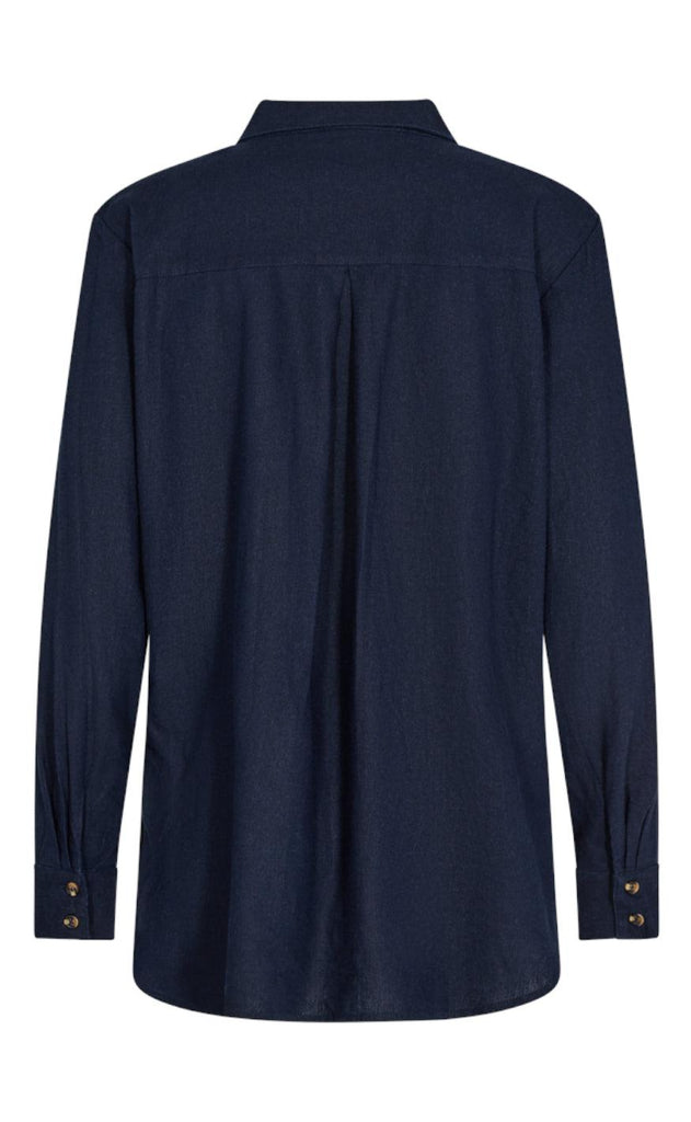 Freequent Skjorte - Lava Simple - Navy Blazer