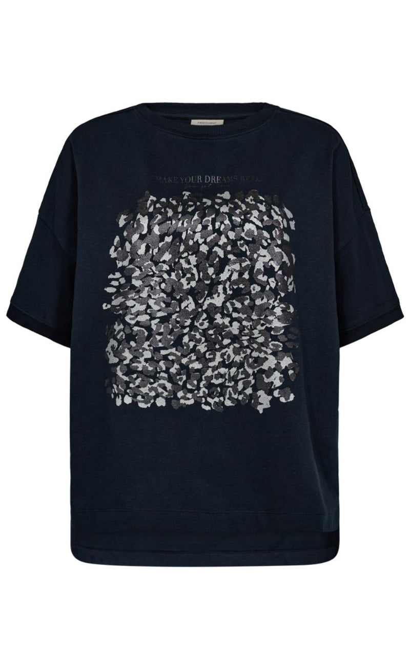 Freequent T-shirt - Carol - Salute w. Black
