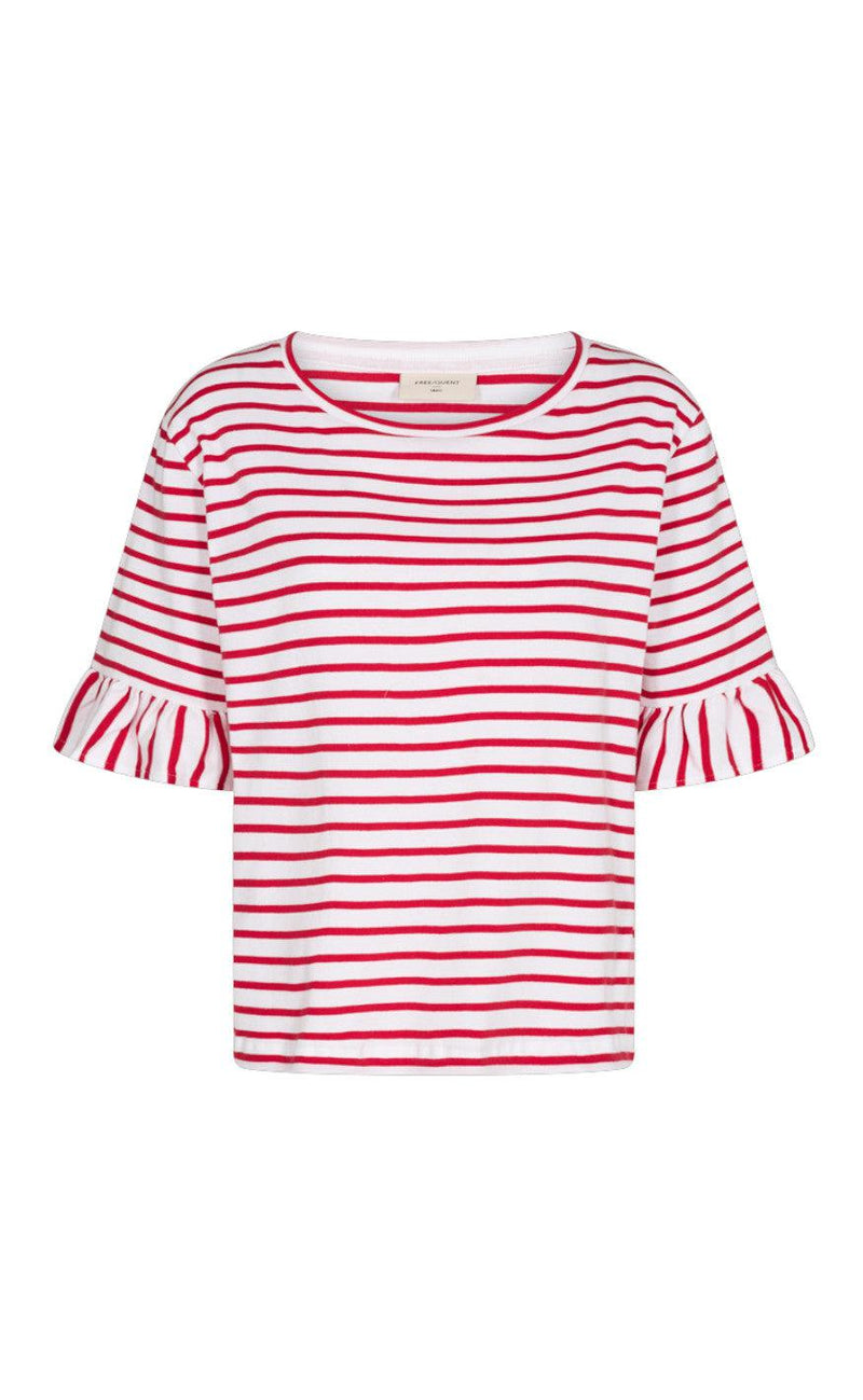 Freequent T-shirt - Marline - Brilliant White W. Lollipop