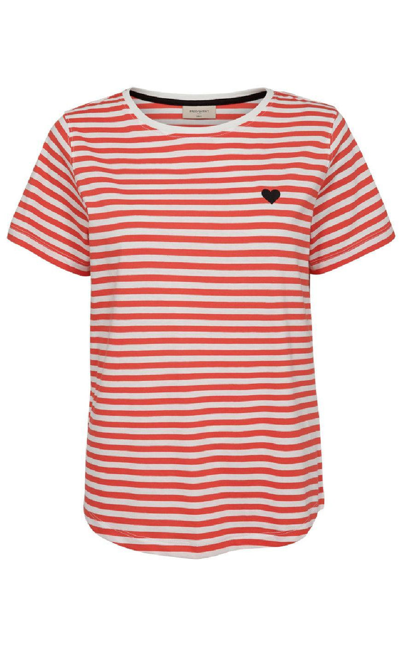 Freequent T-shirt - Mian - Star Off-white w. Bittersweet