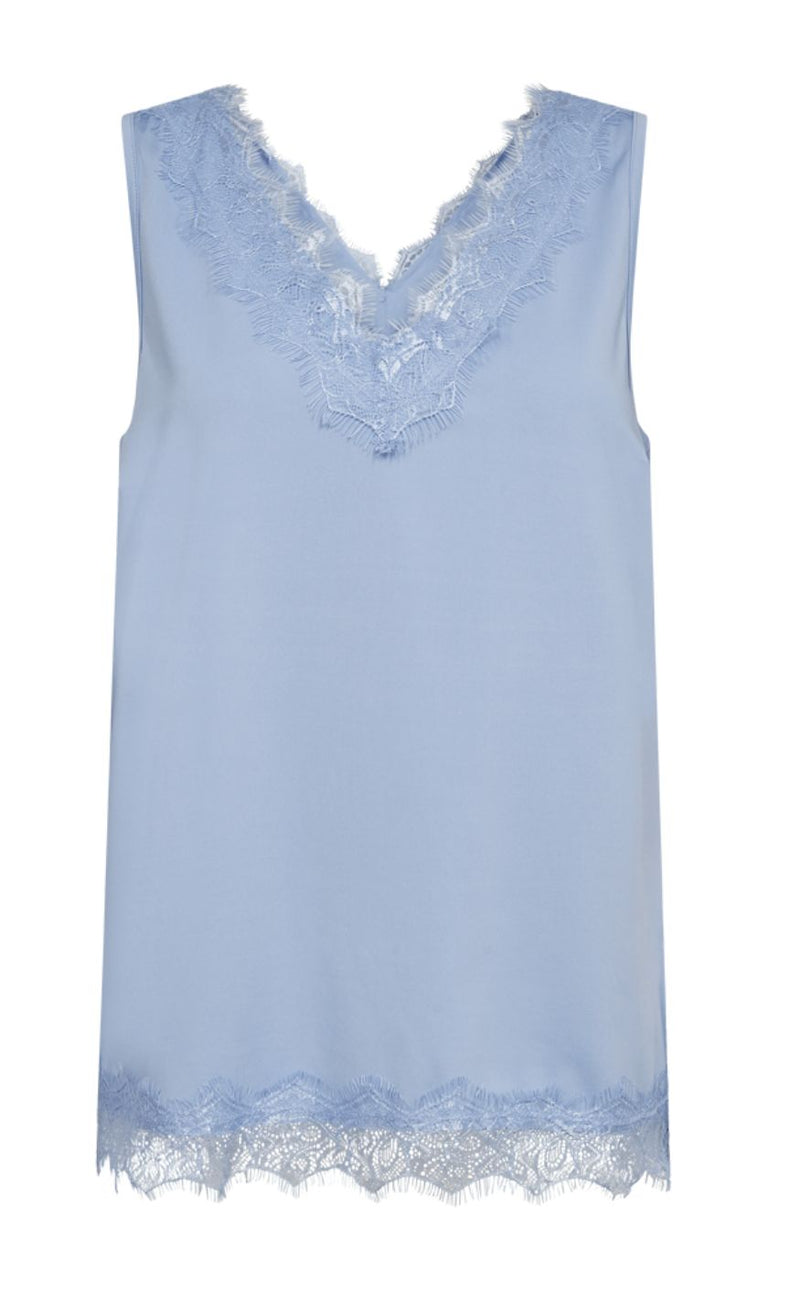 Freequent Top - Bicco - Chambray Blue