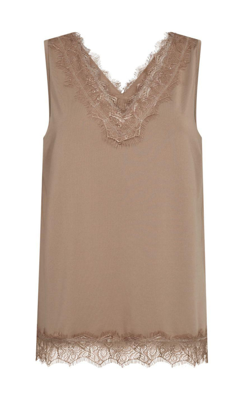 Freequent Top - Bicco - Desert Taupe