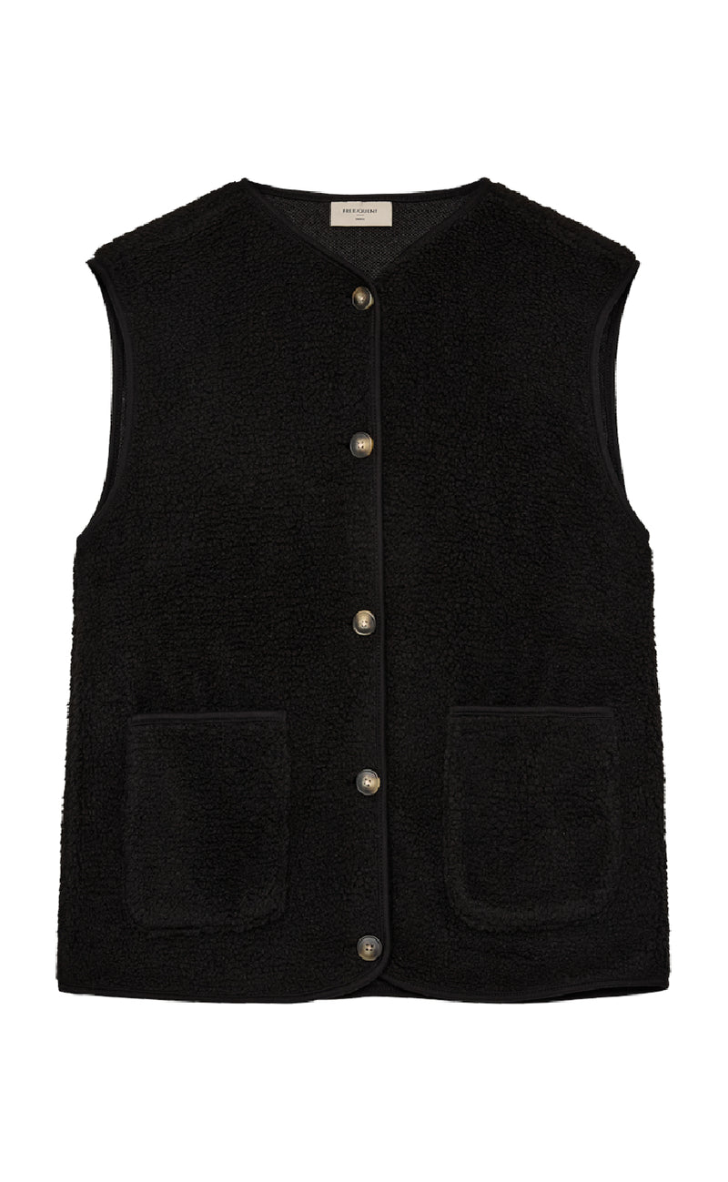 Freequent Vest - Teddy - Black