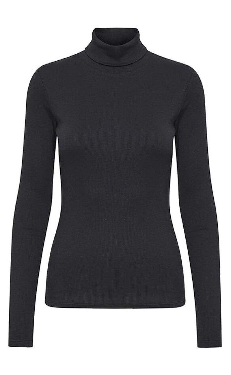 Gestuz Bluse - Drew Rollneck - Black