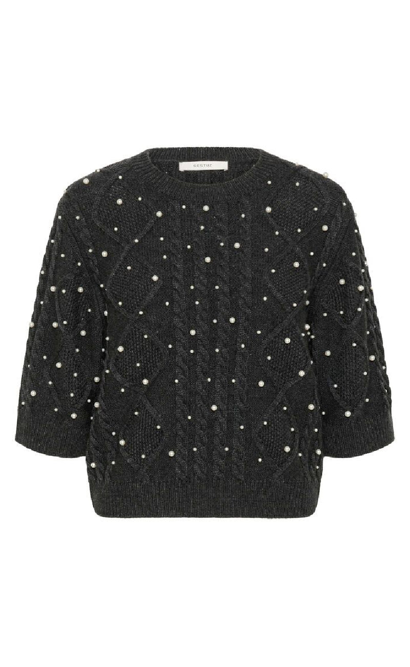 Gestuz Pullover - Taiba - Dark Grey Melange