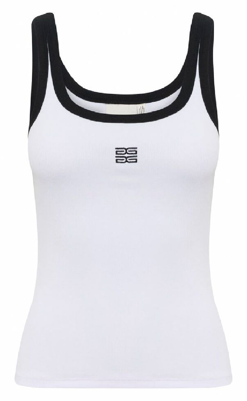 Gestuz Top - Drew Contrast - Birght White