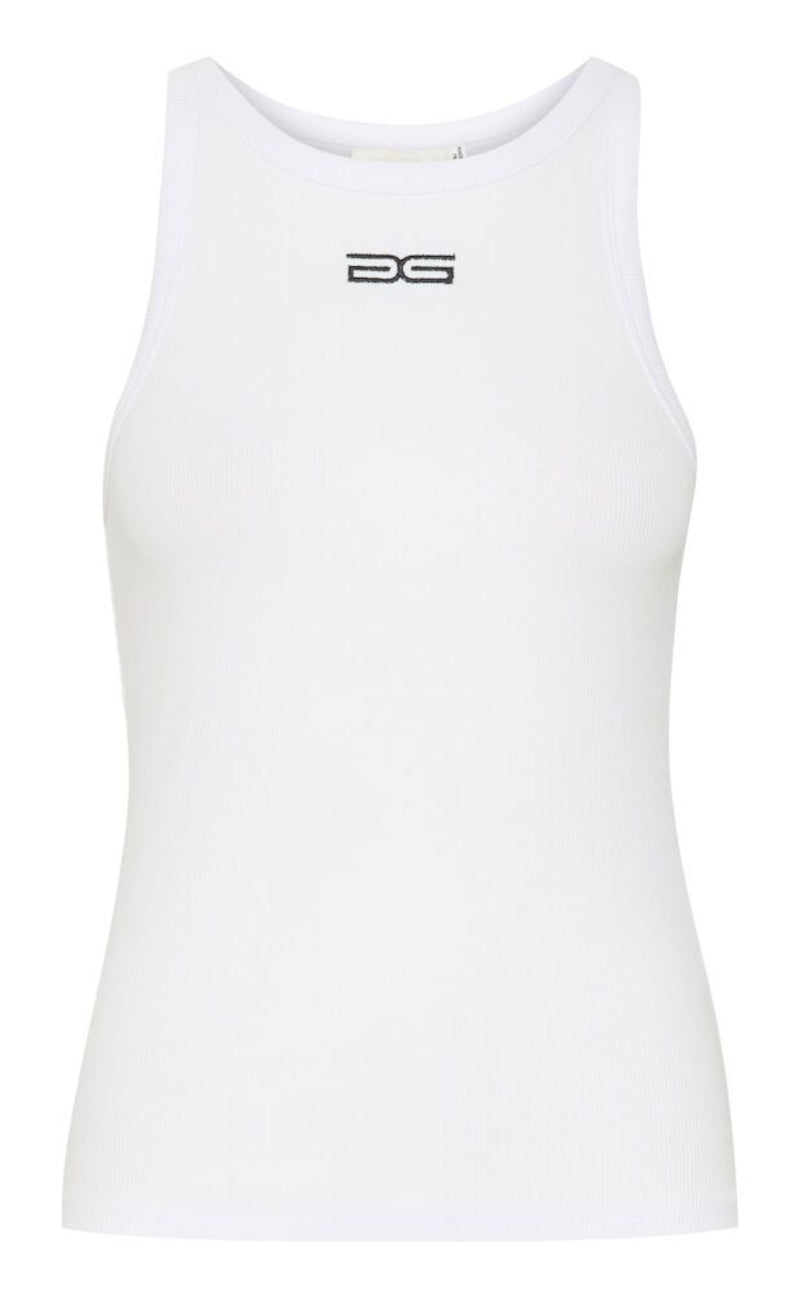 Gestuz Top - Drew Logo - Bright White