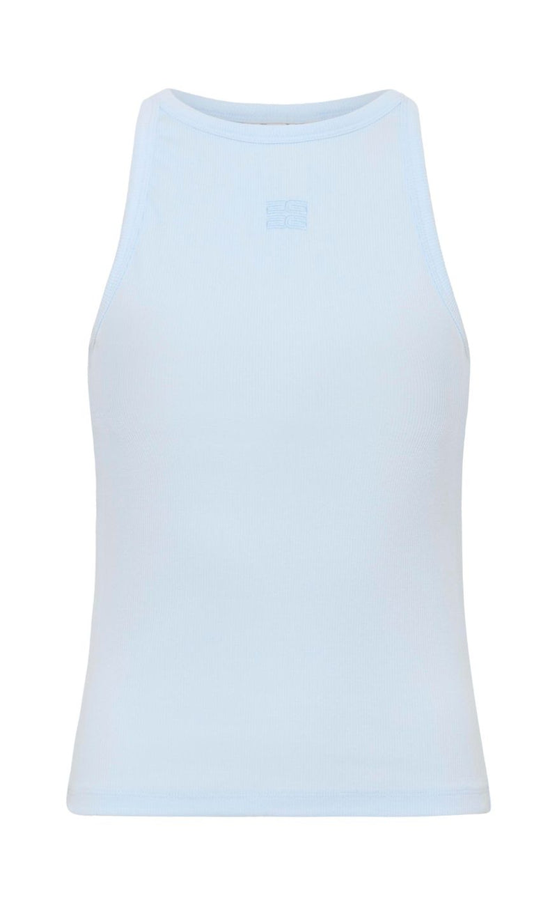 Gestuz Top - Drew Logo Tank 2.0 - Blue Finch