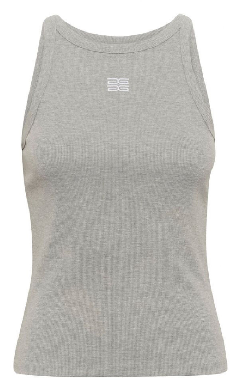 Gestuz Top - Drew Mel Logo - Grey Melange
