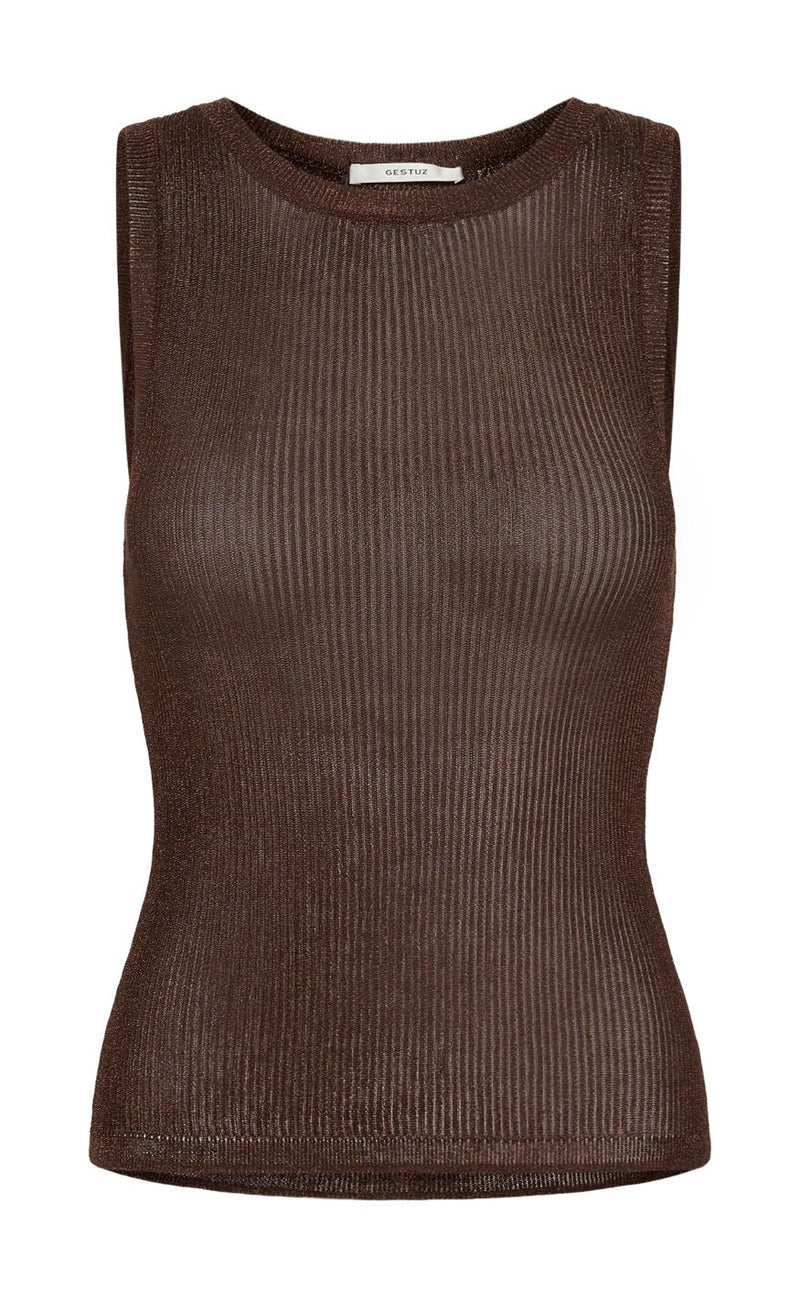 Gestuz Top - Silvi - Deep Brown Metallic