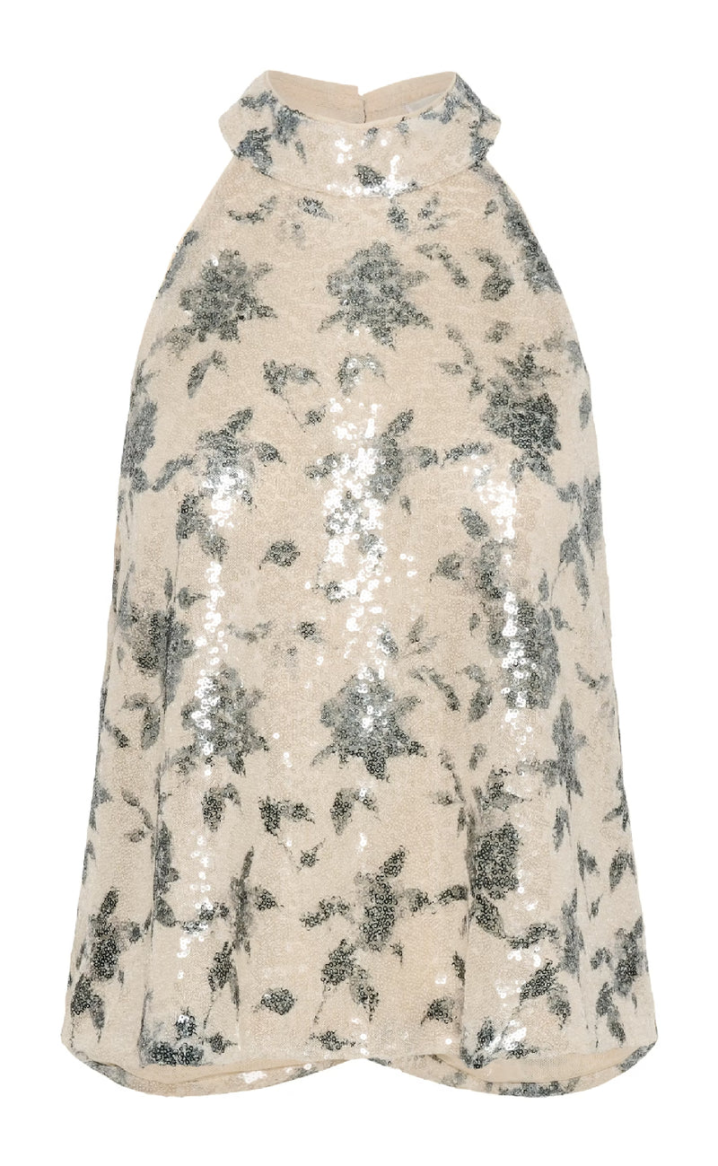Gestuz Top - Sveda - Champagne/Black sequins