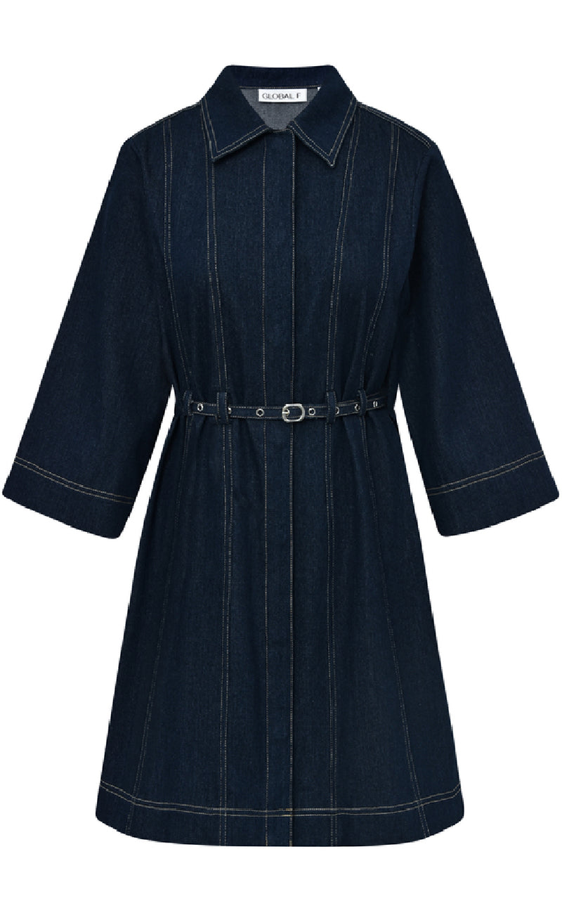 Global Funk Kjole - Jemina-G - Dark Unwashed Denim