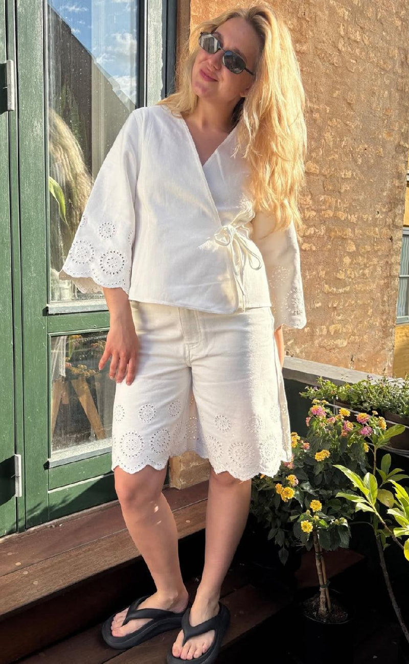 Global Funk Bluse - Sunany-G - White