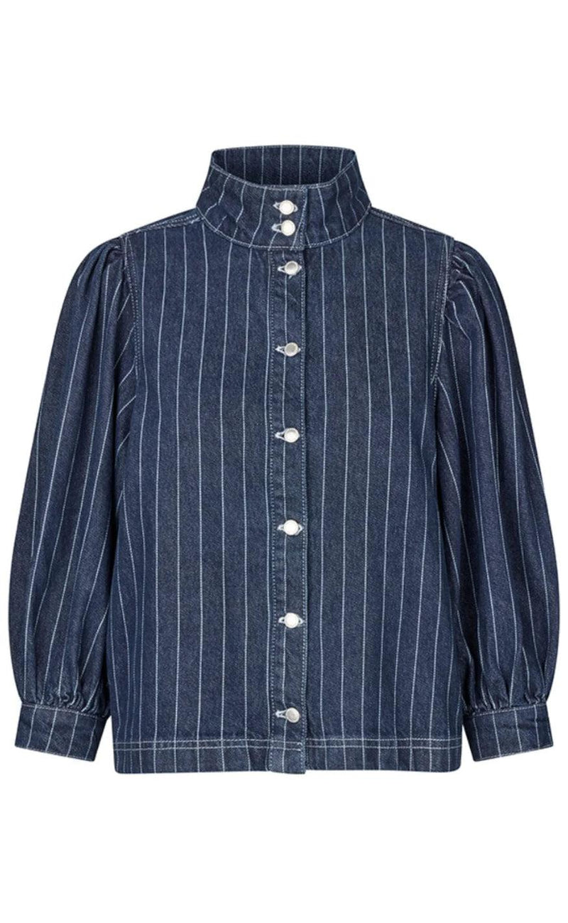 Global Funk Skjorte - Nanaya-G - Navy Pinstripe