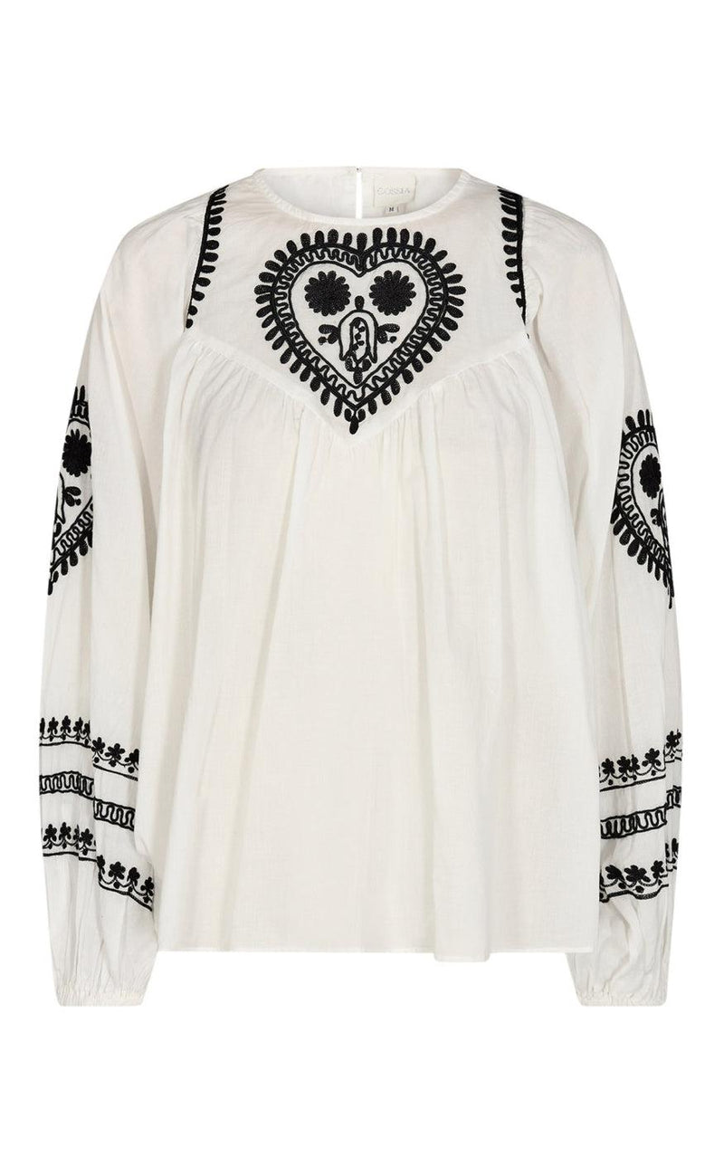 Gossia Blouse - Hazel - Off White/Black