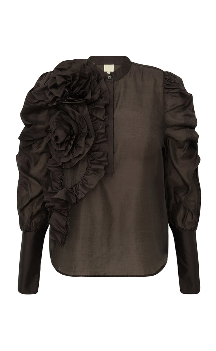 Gossia Bluse Devine Coffee Hurtig Levering Fashionbystrand
