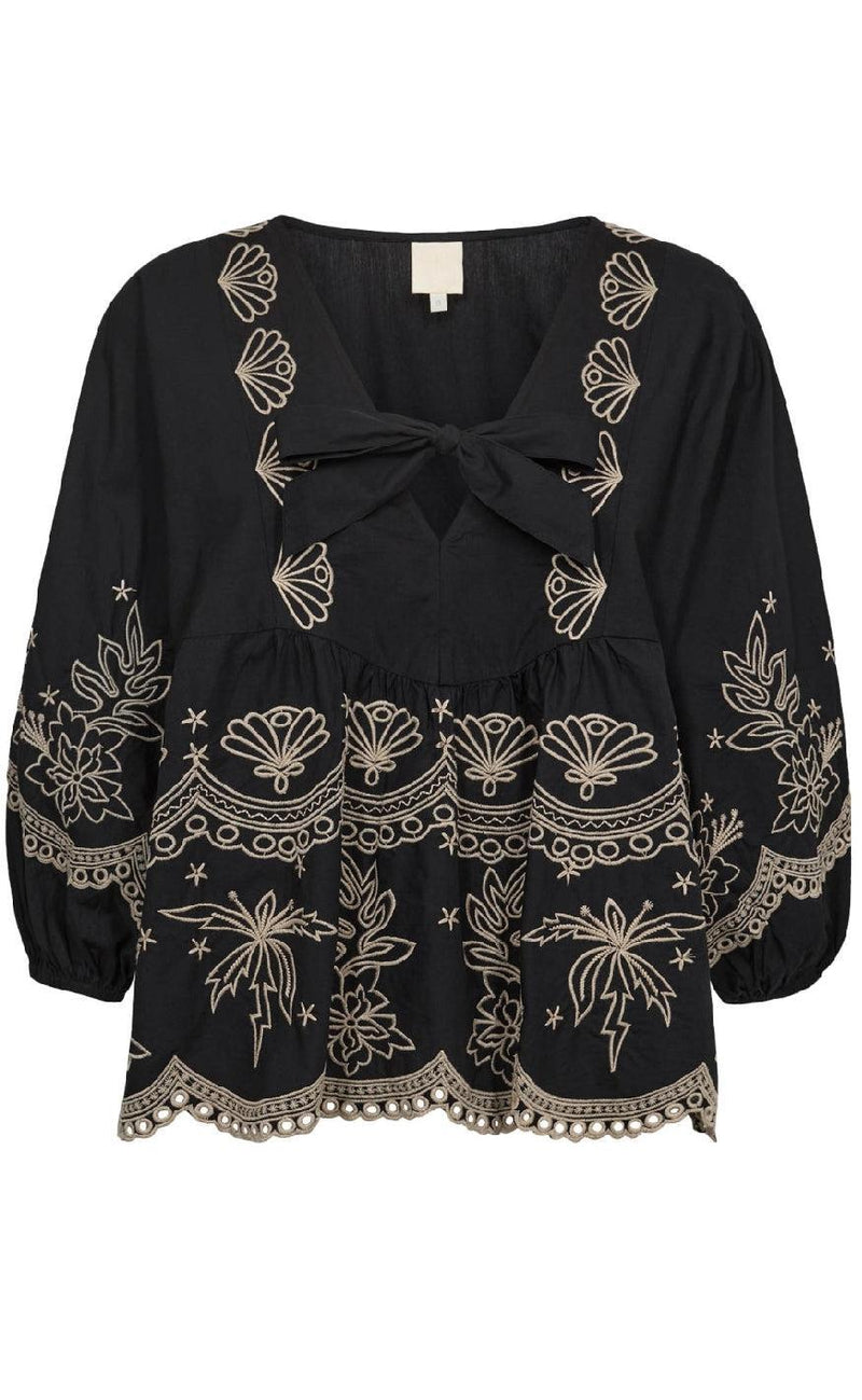 Gossia Bluse - Sofja - Black/Sand