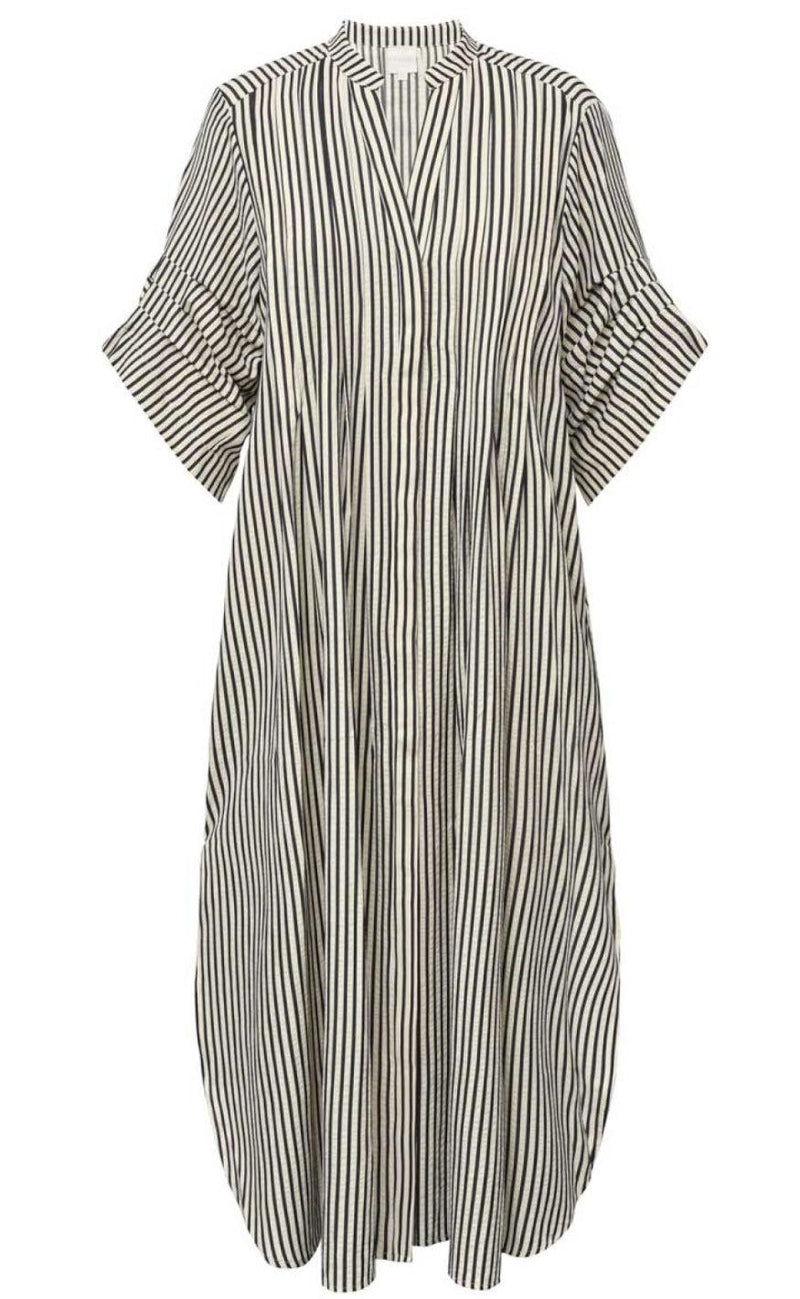 Gossia Kjole - Alexa - Creme Black Stripes