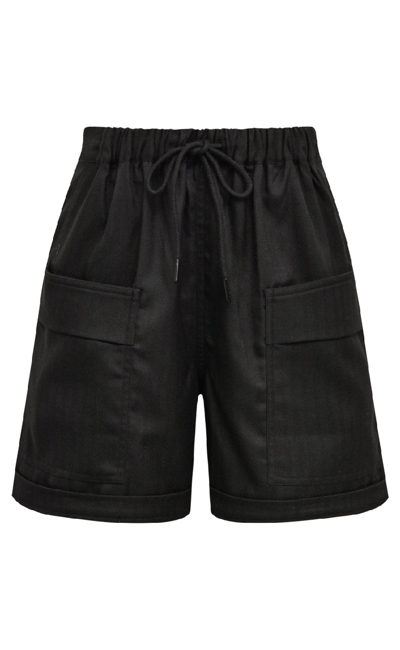 Gossia Shorts - Thilla Herringbone - Black