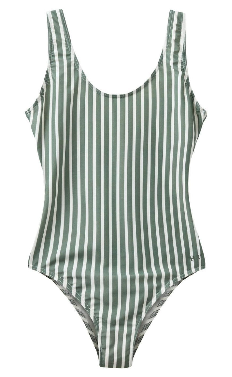 H2O Badedragt - Stripe Swim - Army