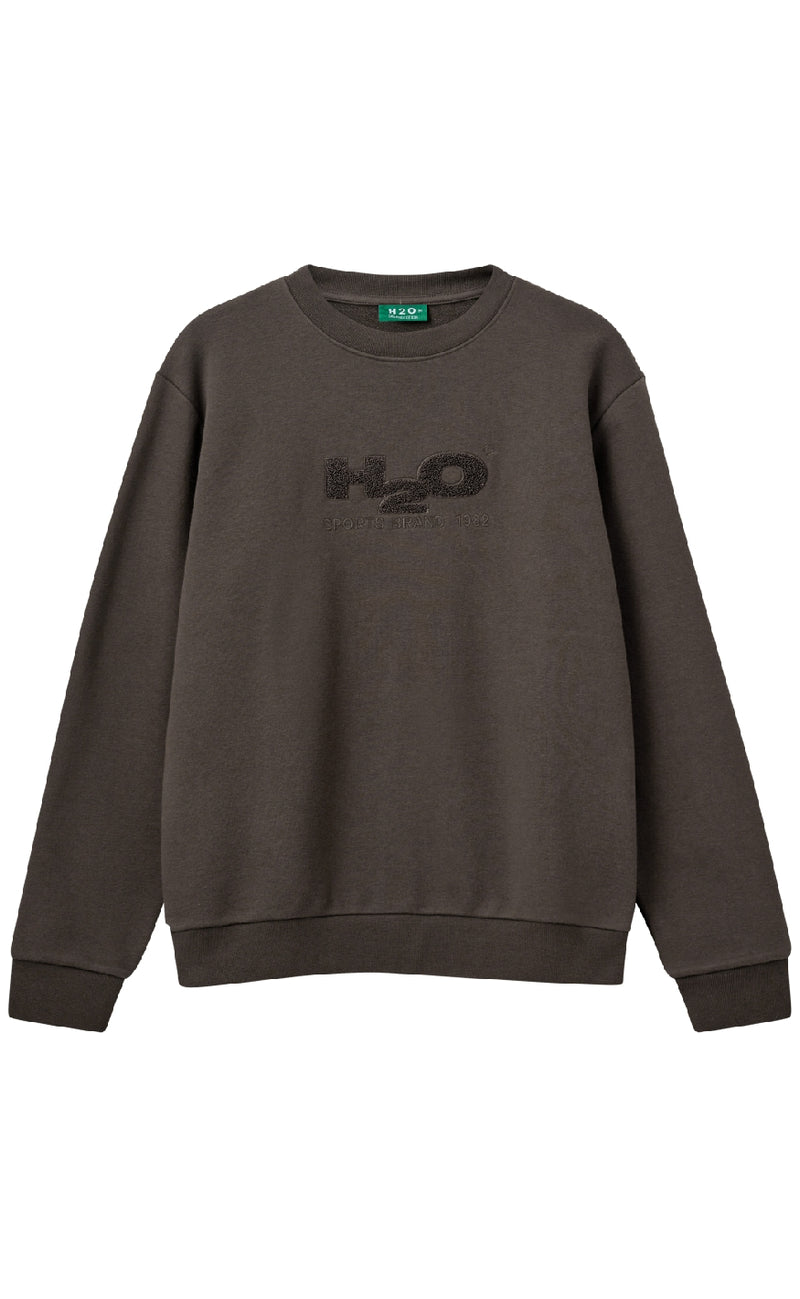 H2O Sweatshirt - Logo O'neck - Espresso