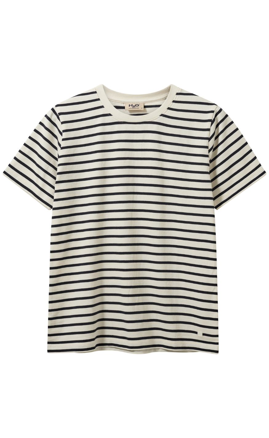 H2O T-Shirt - Skagen Striped - Cream White/Navy