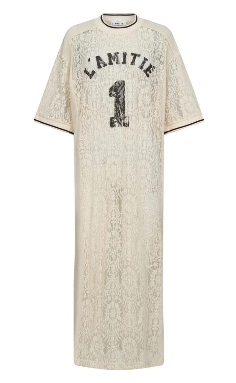 Haute L'Amitié Kjole - Lace Football - Pearl