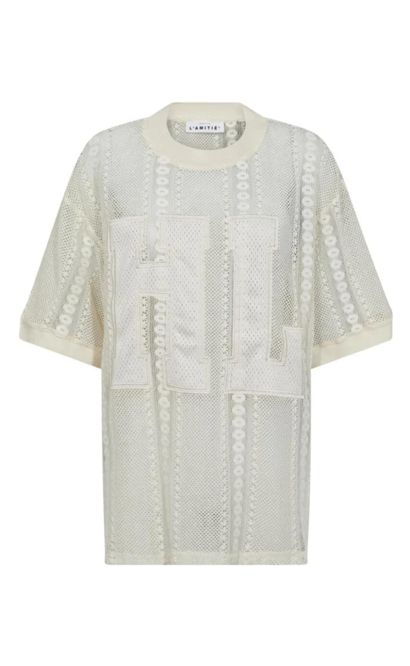 Haute L'Amitié T-Shirt - Rough Lace Team - Off-White