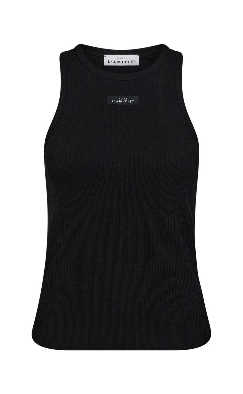 Haute L'Amitié Tanktop - Rib Badge - Black