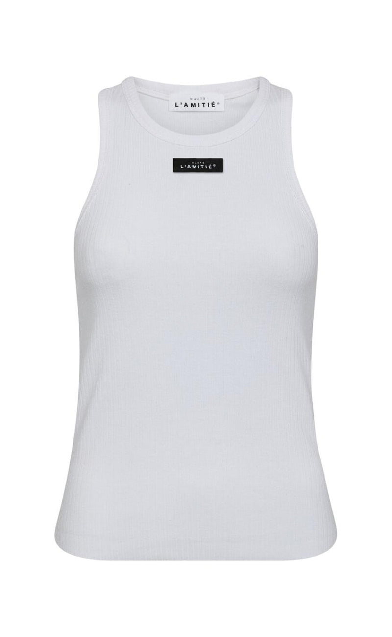 Haute L'Amitié Tanktop - Rib Badge - White