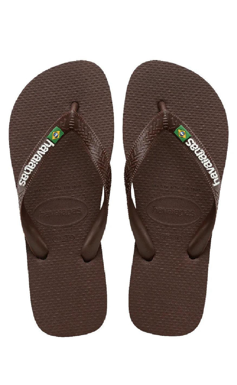 Havaianas Klipklapper / Sandal - Brasil Logo - Brown/White