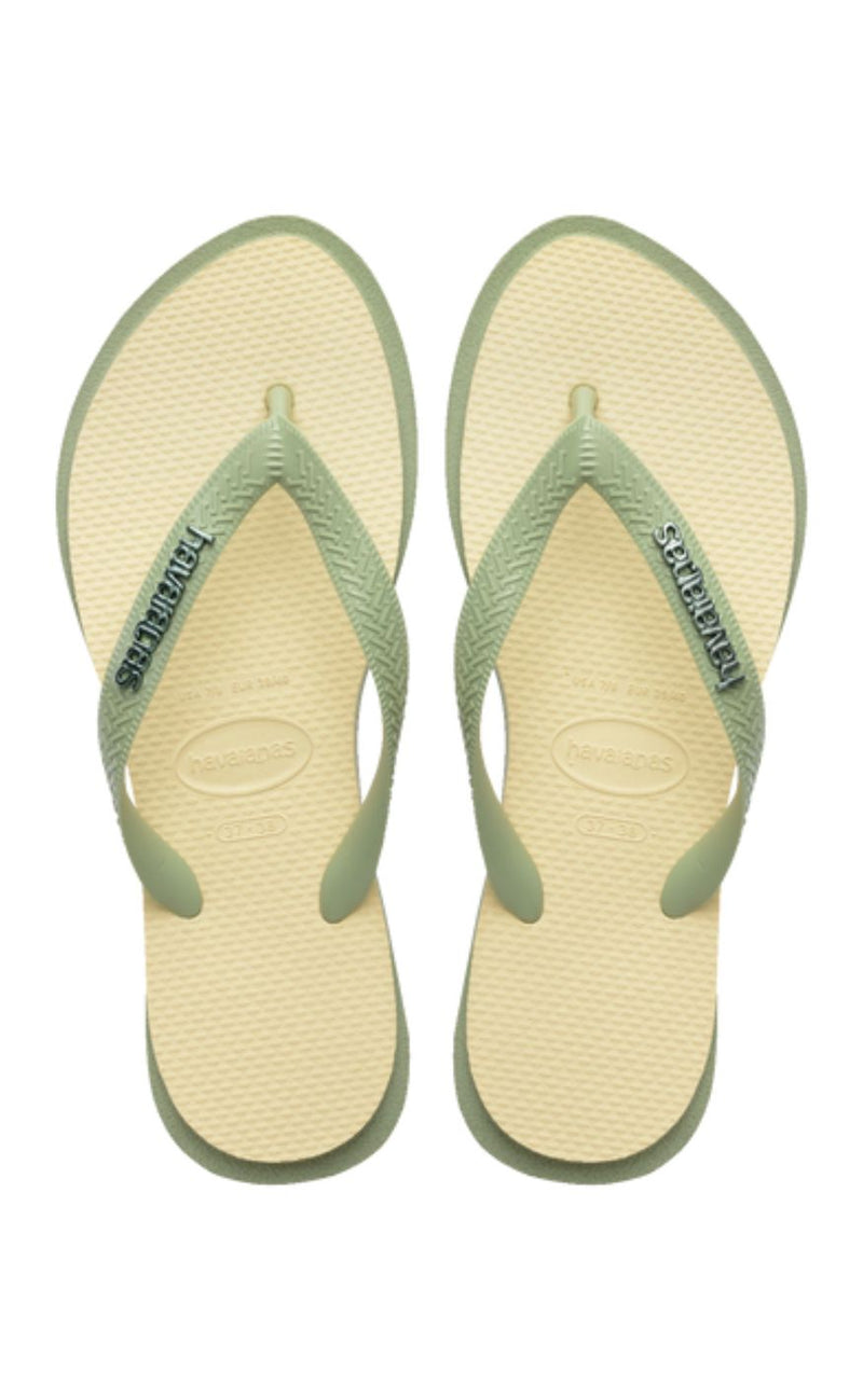 Havaianas Klipklapper / Sandal - Top Point Fusion - Smoke Green/Butter