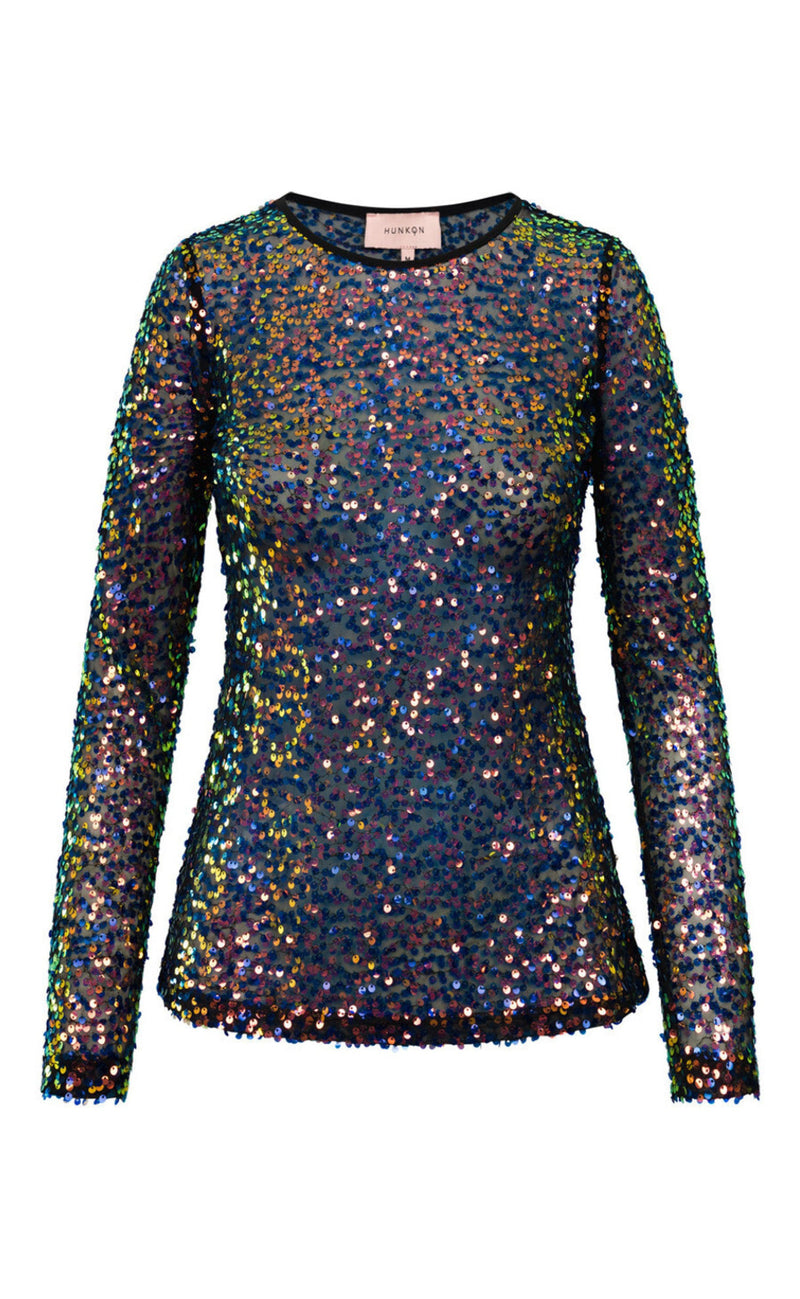 Hunkøn Bluse - Aya Sequin - Black