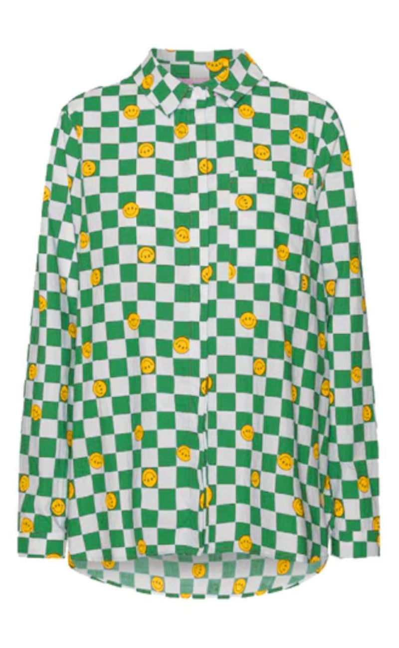 Hunkøn Skjorte - Smiley - Green