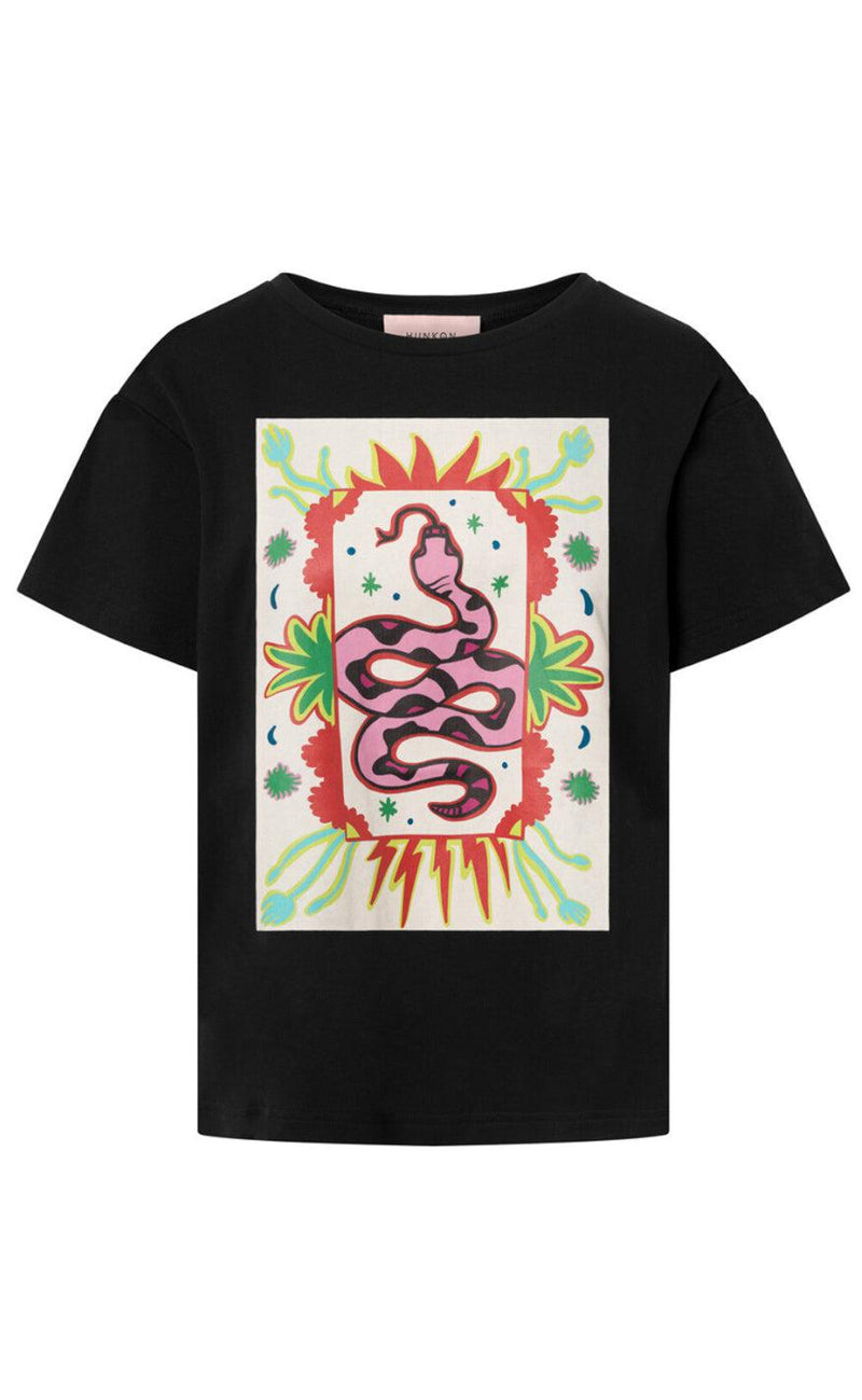 Hunkøn T-shirt - Spirit Snake - Black