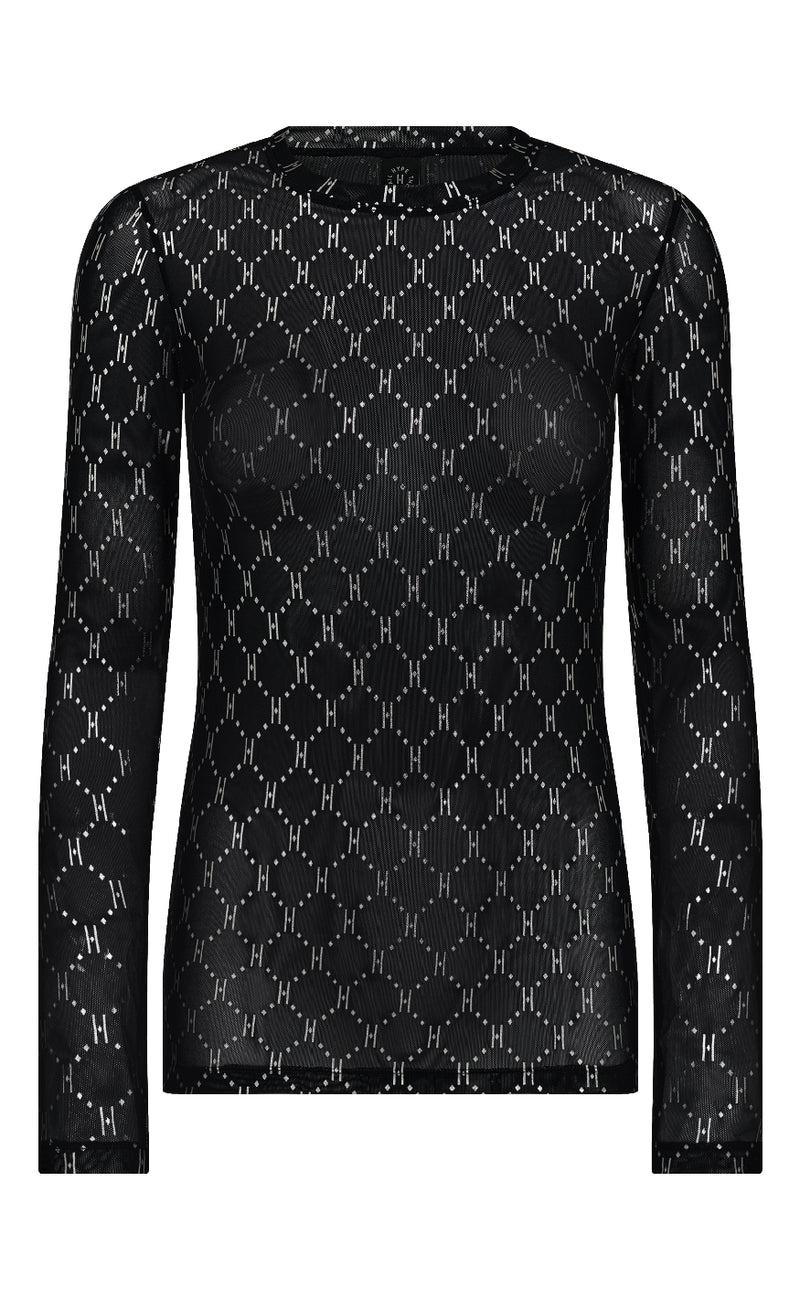 Hype The Detail Bluse - Mesh - Grey Silver