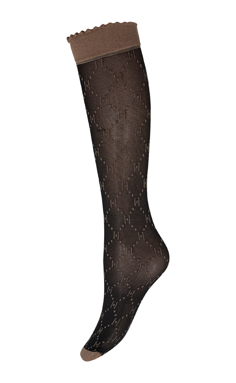 Hype The Detail Strømper - Knee High Logo - Black / Brown