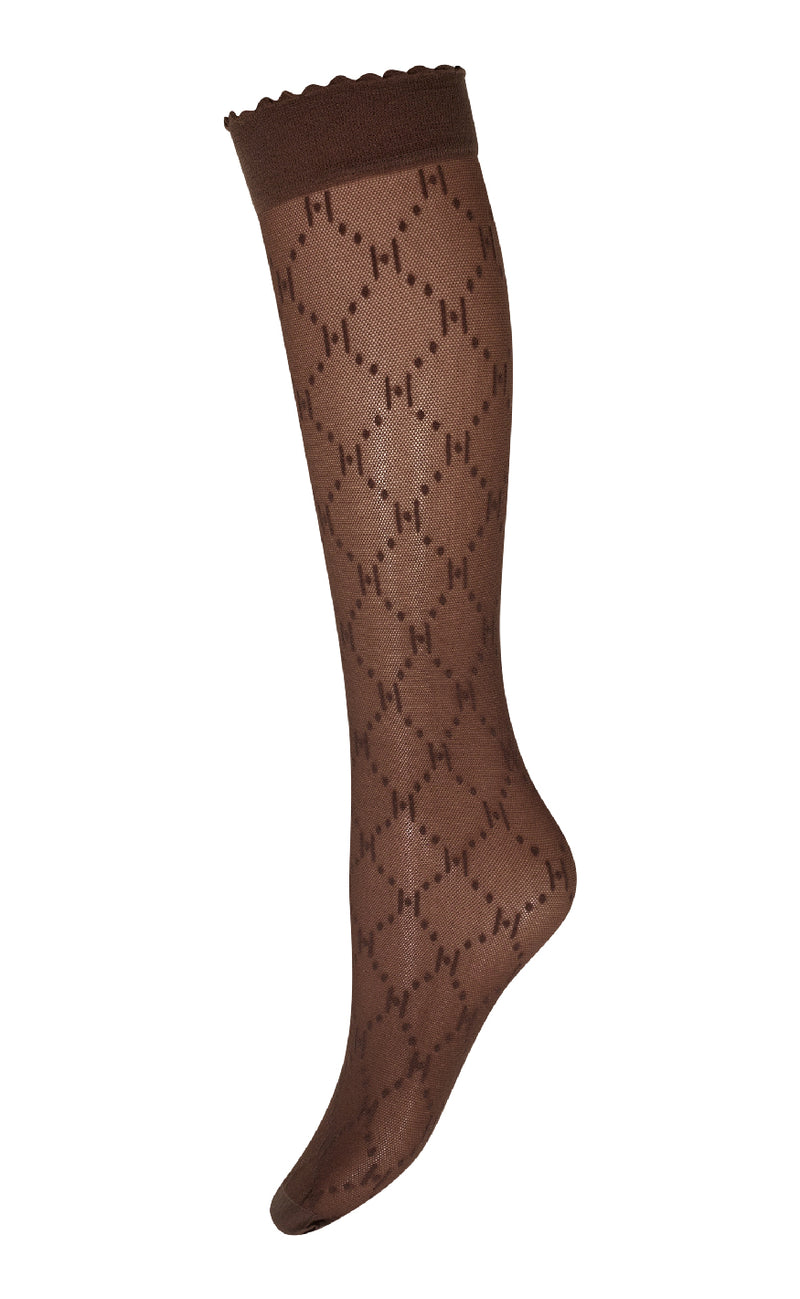 Hype The Detail Strømper - Knee High Logo - Brown 2