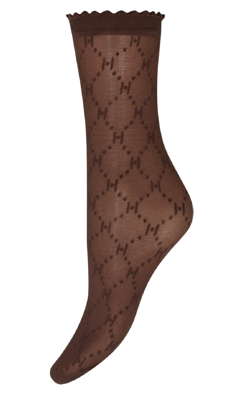 Hype The Detail Strømper - Logo 25 Denier - Brown 2
