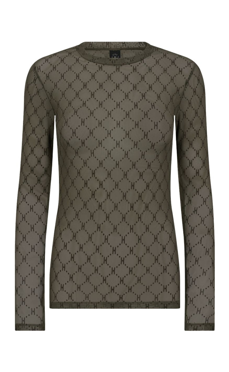 Hype the Detail Bluse - Mesh 14 - Green