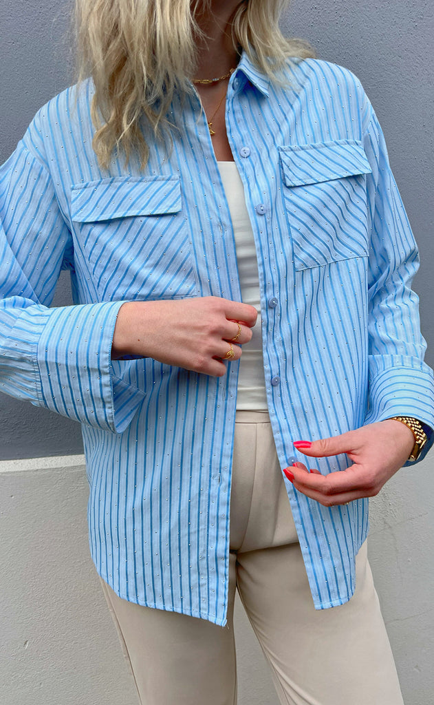 INA Copenhagen Skjorte - Simili - Blue Striped