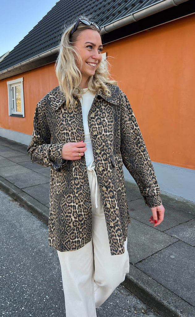 INA Copenhagen Trenchcoat - Jessica - Leopard