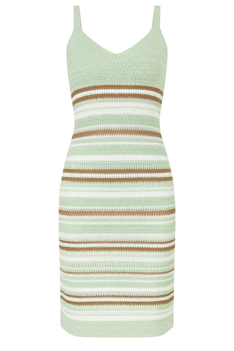 JDY Kjole - Tropical - Smoke Green/Toasted Coconut/Birch