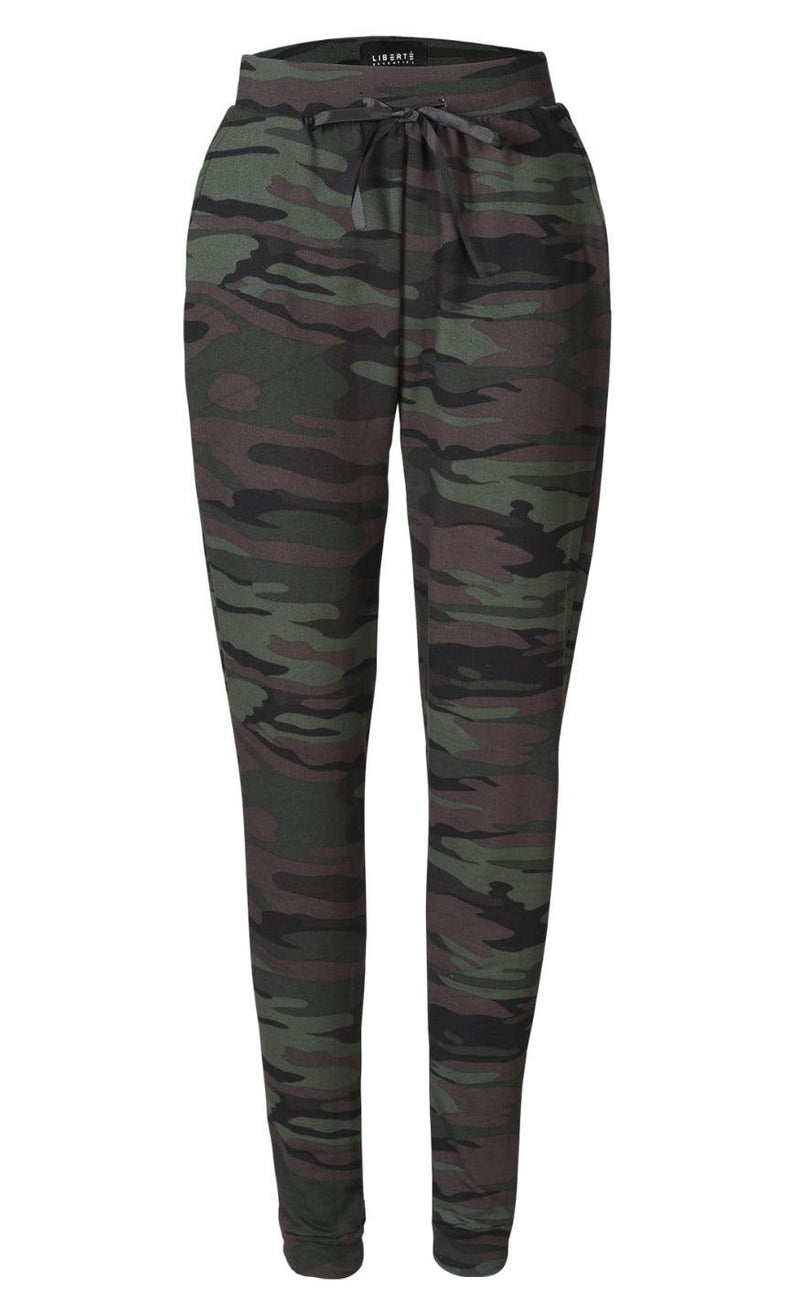 Liberte Bukser - Alma Fleece - Dusty Camo Dark brown