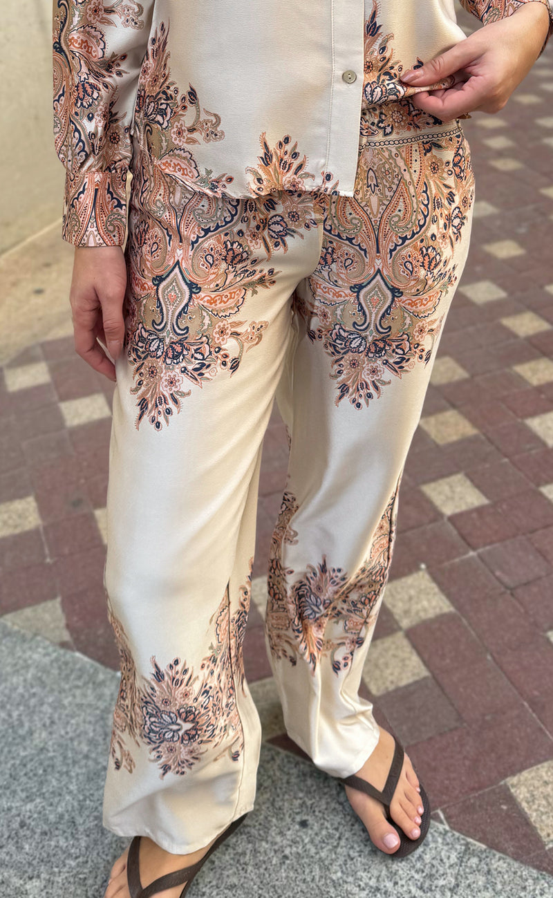 Liberte Bukser - Wennise - Creme Paisley