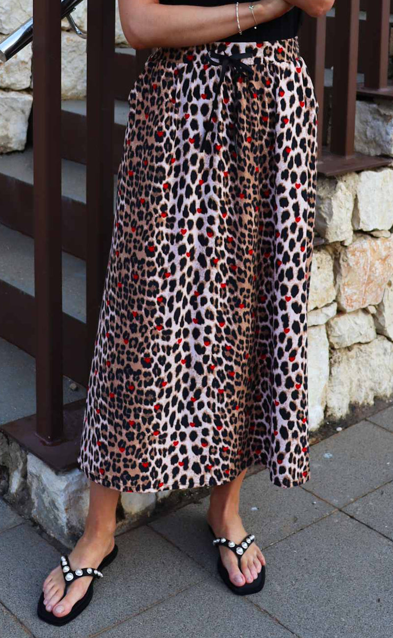 Liberte Nederdel - Alma Loose - Lux Leo/Red Heart
