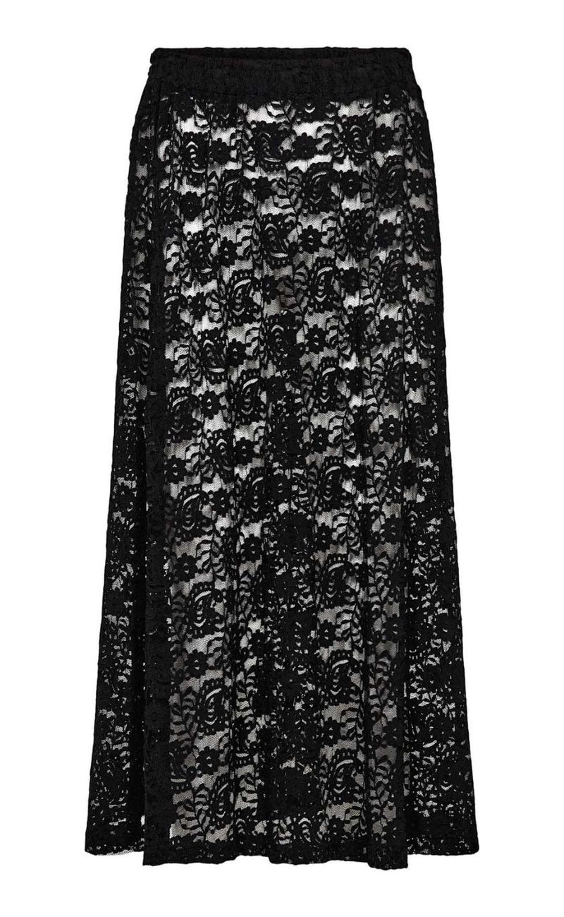 Liberte Nederdel - Lacy Long - Black